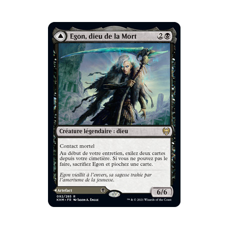 (Foil) Noire - Egon, dieu de la Mort // Trône de la mort (V1) (R) [KHM]