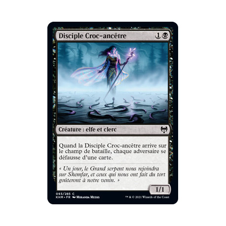 (Foil) Noire - Disciple Croc-ancêtre (C) [KHM]