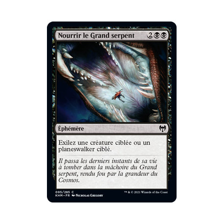 (Foil) Noire - Nourrir le Grand serpent (C) [KHM]
