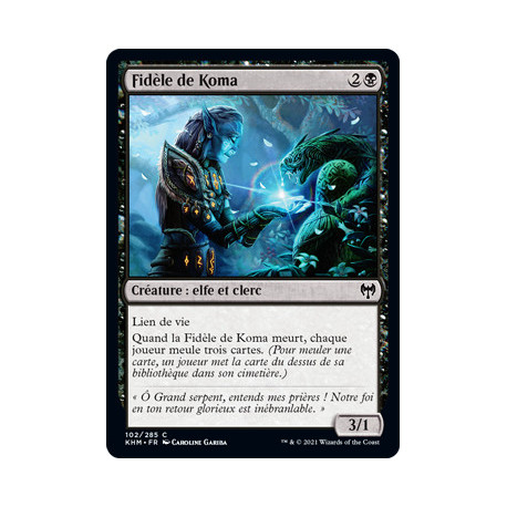 (Foil) Noire - Fidèle de Koma (C) [KHM]