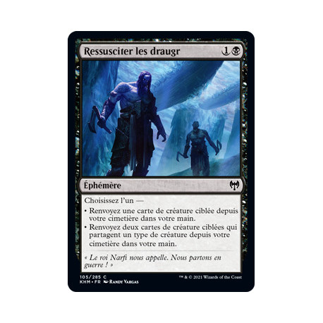 (Foil) Noire - Ressusciter les draugr (C) [KHM]