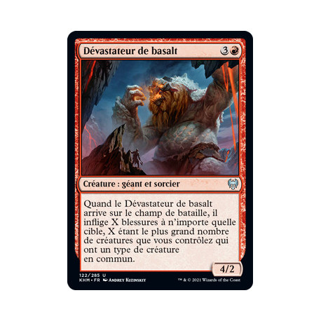 (Foil) Rouge - Dévastateur de basalt (U) [KHM]