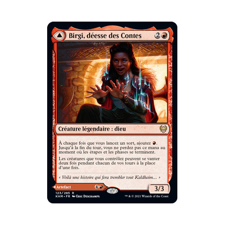 (Foil) Rouge - Birgi, déesse des Contes // Harnfel, corne d'abondance (V1) (R) [KHM]