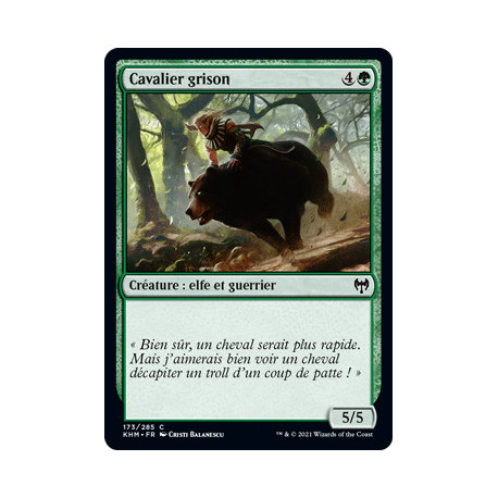 (Foil) Verte - Cavalier grison (C) [KHM]