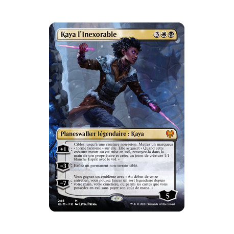 (Foil) Multicolore - Kaya l'Inexorable (V2, Borderless) (M) [KHM]