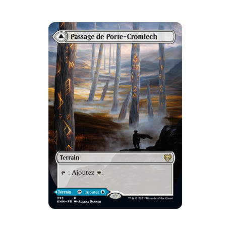 (Foil) Terrain - Passage de Porte-Cromlech // Passage de Portebrume (V2, Borderless) (R) [KHM]