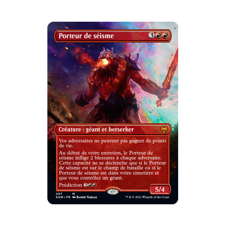 (Foil) Rouge - Porteur de séisme (V2, Borderless) (M) [KHM]