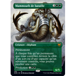 (Foil) Verte - Mammouth de bataille (V2, Borderless) (M) [KHM]