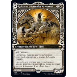 (Foil) Blanche - Reidane, déesse des Valeureux // Valkmira, bouclier du protecteur (V2, Showcase Frame) (R) [KHM]