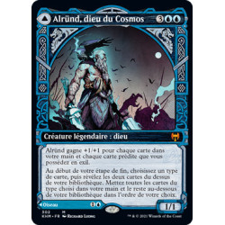(Foil) Bleue - Alründ, dieu du Cosmos // Hakka, corbeau chuchotant (V2, Showcase Frame) (M) [KHM]