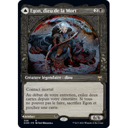 (Foil) Noire - Egon, dieu de la Mort // Trône de la mort (V2, Showcase Frame) (R) [KHM]