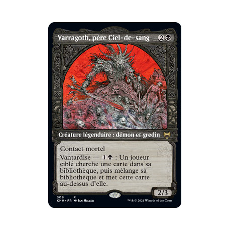 (Foil) Noire - Varragoth, père Ciel-de-sang (V2, Showcase Frame) (R) [KHM]