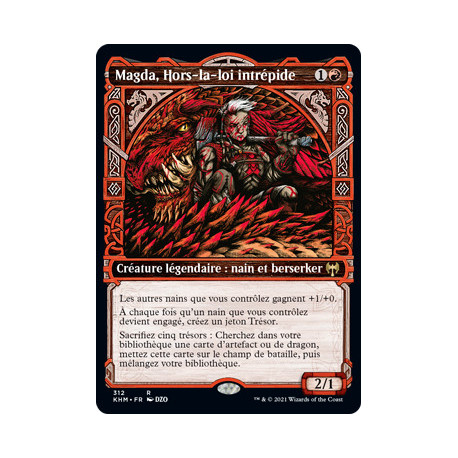(Foil) Rouge - Magda, Hors-la-loi intrépide (V2, Showcase Frame) (R) [KHM]