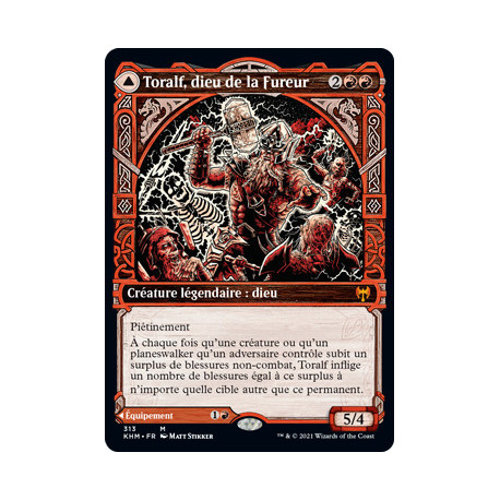 (Foil) Rouge - Toralf, dieu de la Fureur // Marteau de Toralf (V2, Showcase Frame) (M) [KHM]
