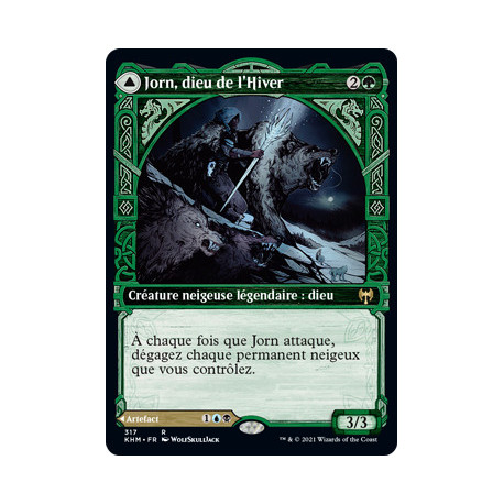 (Foil) Verte - Jorn, dieu de l'Hiver // Kaldring, le bâton de givre (V2, Showcase Frame) (R) [KHM]
