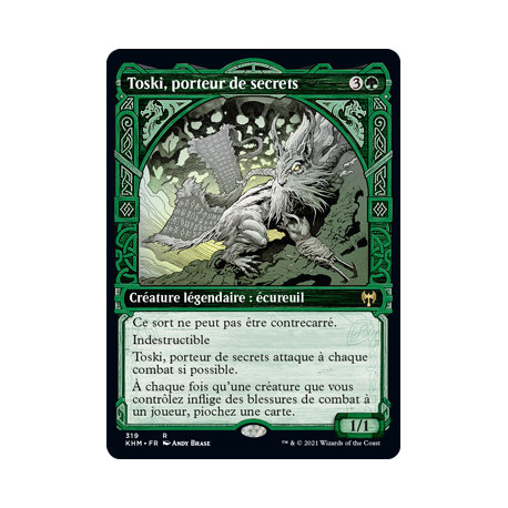 (Foil) Verte - Toski, porteur de secrets (V2, Showcase Frame) (R) [KHM]