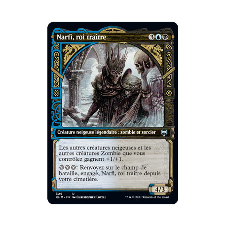 (Foil) Multicolore - Narfi, roi traître (V2, Showcase Frame) (U) [KHM]