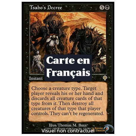 (Foil) Noire - Décret de Tsabo (R) [INV]