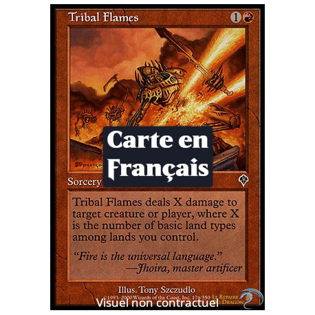 (Foil) Rouge - Flammes tribales (C) [INV]
