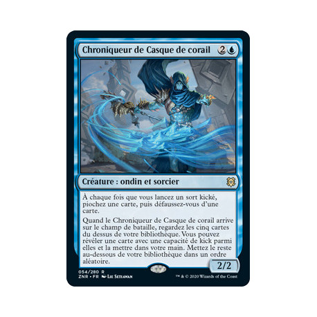 (Foil) Bleue - Chroniqueur de Casque de corail (R) [ZNR]