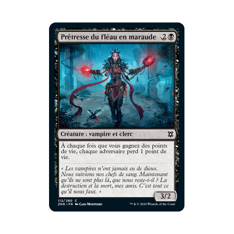 (Foil) Noire - Prêtresse du fléau en maraude (C) [ZNR]