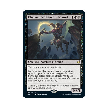 (Foil) Noire - Charognard faucon de nuit (R) [ZNR]
