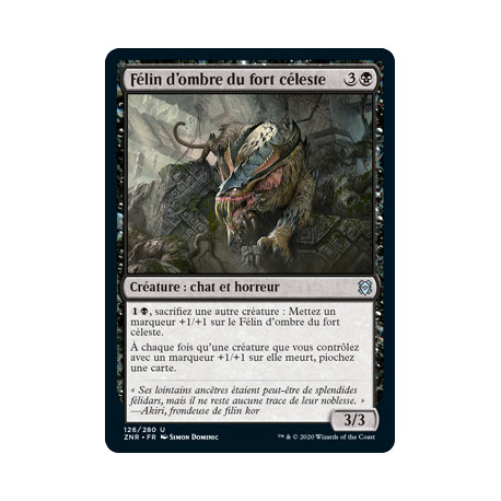 (Foil) Noire - Félin d'ombre du fort céleste (U) [ZNR]