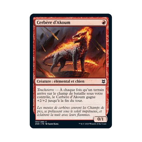 (Foil) Rouge - Cerbère d'Akoum (V1) (C) [ZNR]