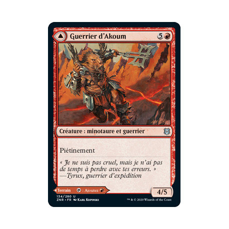 (Foil) Rouge - Guerrier d'Akoum // Crocs d'Akoum (U) [ZNR]