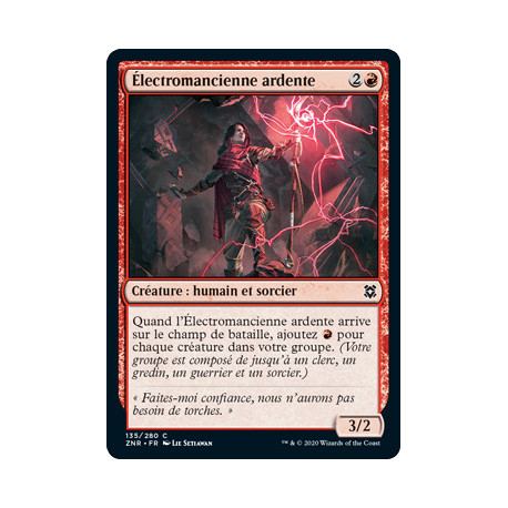 (Foil) Rouge - Électromancienne ardente (C) [ZNR]