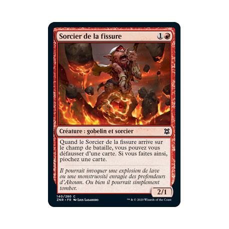 (Foil) Rouge - Sorcier de la fissure (C) [ZNR]
