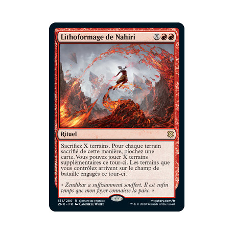 (Foil) Rouge - Lithoformage de Nahiri (R) [ZNR]