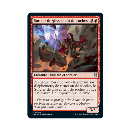 (Foil) Rouge - Sorcier de glissement de roches (U) [ZNR]