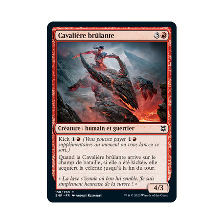 (Foil) Rouge - Cavalière brûlante (C) [ZNR]