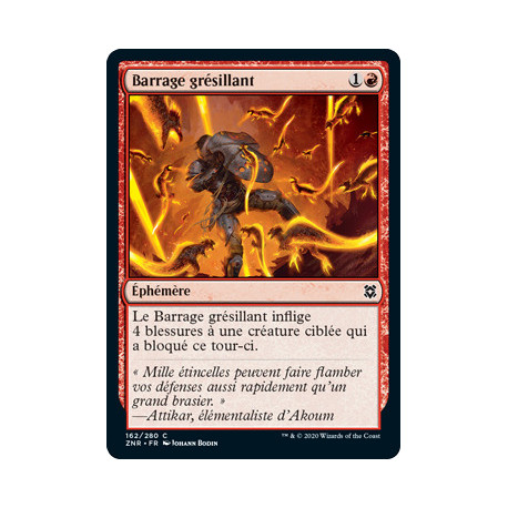 (Foil) Rouge - Barrage grésillant (C) [ZNR]