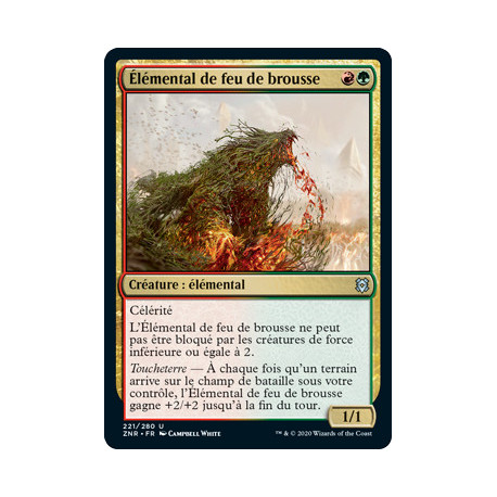 (Foil) Multicolore - Élémental de feu de brousse (V1) (U) [ZNR]