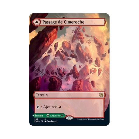 (Foil) Terrain - Passage de Cimeroche // Passage de Cimebois (V2, Borderless) (R) [ZNR]