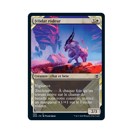 (Foil) Blanche - Félidar rôdeur (V2, Showcase Frame) (C) [ZNR]