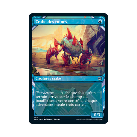 (Foil) Bleue - Crabe des ruines (V2, Showcase Frame) (U) [ZNR]