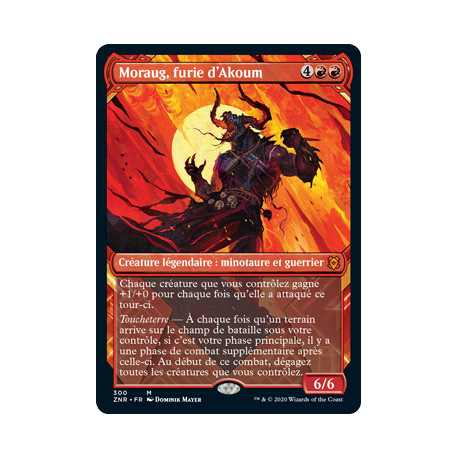 (Foil) Rouge - Moraug, furie d'Akoum (V2, Showcase Frame) (M) [ZNR]
