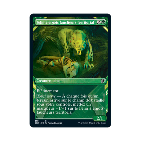 (Foil) Verte - Félin à ergots faucheurs territorial (V2, Showcase Frame) (C) [ZNR]