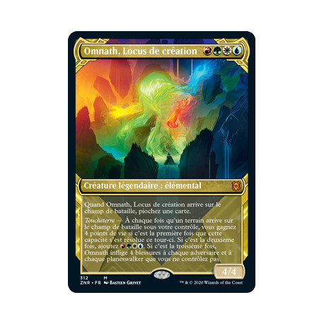 (Foil) Multicolore - Omnath, Locus de création (V2, Showcase Frame) (M) [ZNR]