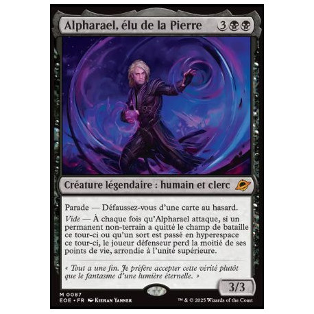 (Foil) Noire - Alpharael, élu de la Pierre (V1) (M) [EOE]