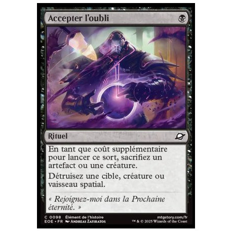 (Foil) Noire - Accepter l'oubli (C) [EOE]