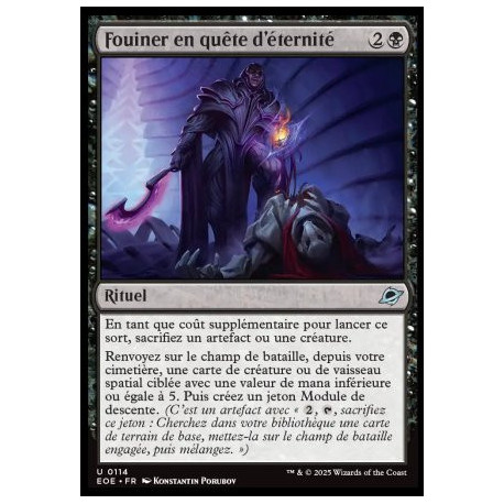 (Foil) Noire - Fouiner en quête d'éternité (U) [EOE]