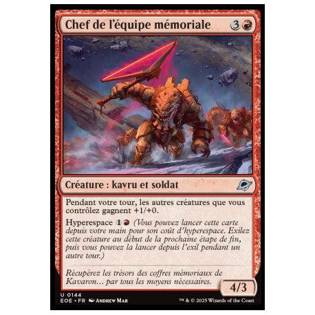 (Foil) Rouge - Chef de l'équipe mémoriale (U) [EOE]