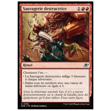 (Foil) Rouge - Sauvagerie destructrice (U) [EOE]