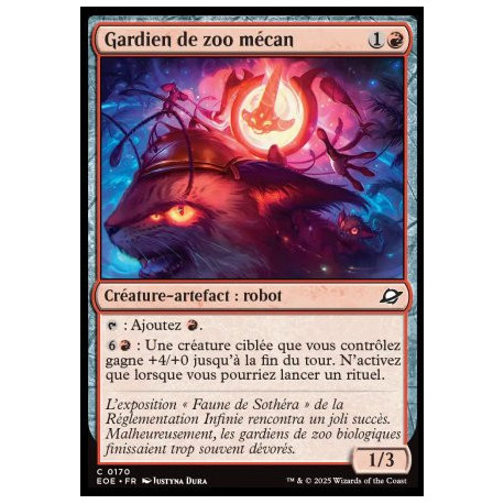 (Foil) Rouge - Gardien de zoo mécan (C) [EOE]