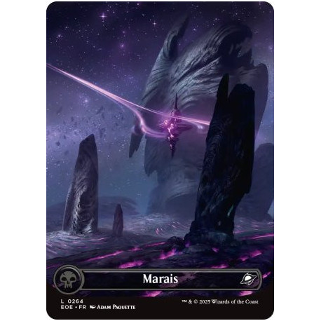 (Foil) Terrain - Marais (V1, Borderless Celestial) (L) [EOE]