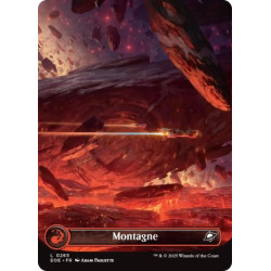 (Foil) Terrain - Montagne (V1, Borderless Celestial) (L) [EOE]